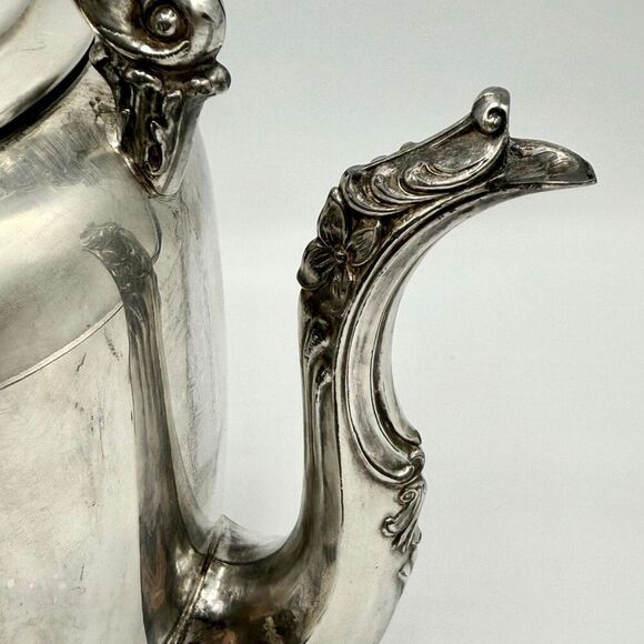 F B Rogers Vintage 19th Century Silver Plated Tilting Teapot No Stand - Picture 5 of 13